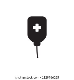 Infuse icon in trendy flat style, blood bag icon, iv bag,intravenous bag.