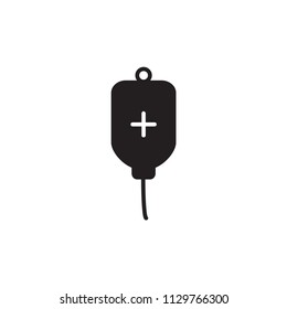 Infuse icon in trendy flat style, blood bag icon, iv bag,intravenous bag.
