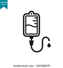 infuse icon in trendy flat style, blood bag icon, iv bag,intravenous bag 