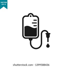infuse icon in trendy flat style, blood bag icon, iv bag,intravenous bag 
