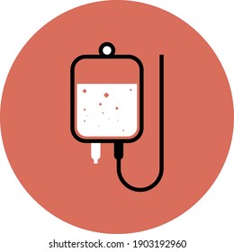 Infuse icon in trendy flat style, blood bag icon, iv bag,intravenous bag 