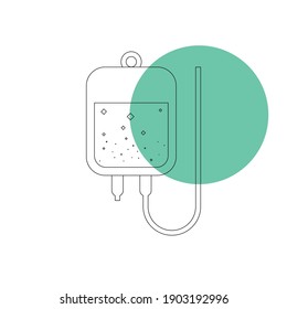 Infuse icon in trendy flat style, blood bag icon, iv bag,intravenous bag 