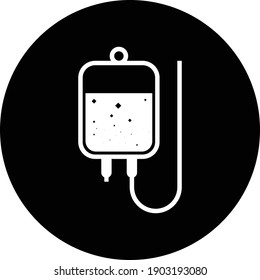 Infuse icon in trendy flat style, blood bag icon, iv bag,intravenous bag 