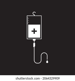 infuse icon in trendy flat style, blood bag icon, iv bag,intravenous bag