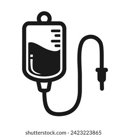 Infundir el vector de iconos. Icono de goteo médico.