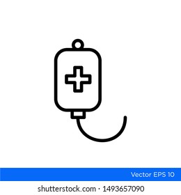 Infuse Icon Vector Simple Health Care Medical