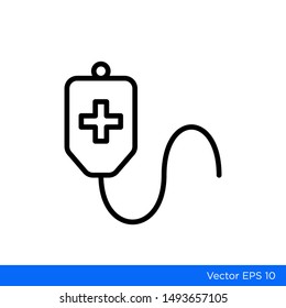 Infuse Icon Vector Simple Health Care Medical