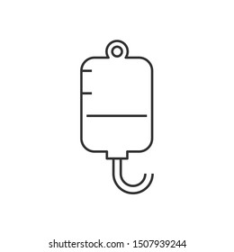 Infuse line icon on white background. Editable stroke