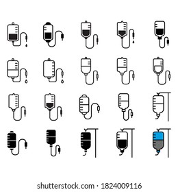infuse medicine icon set vector