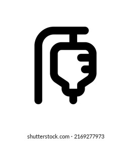 Infuse vector icon. Medical drip symbol in linear style isolated. Vector EPS 10