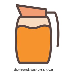 infuse water juice single isolated icon with filled line style