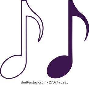 Infuse your projects with the vibrant energy of music using these simple, elegant notes! Perfect for backgrounds, logos, and creative designs.