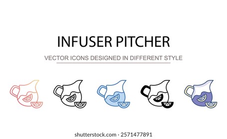 Infuser Pitcher icon design with white background stock illustration