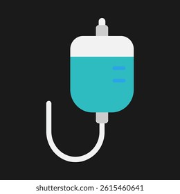 Infusion bag icon in flat style. Modern and minimalist health icon