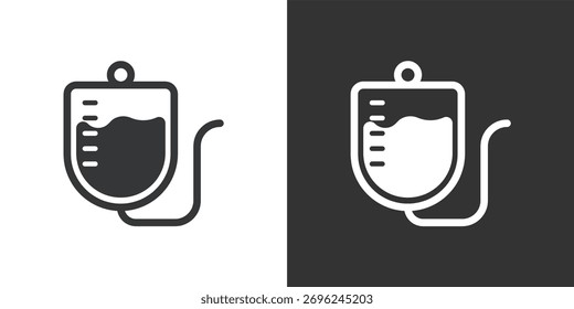 Infusion Bag icon. Solid glyph series icon