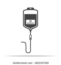 Infusion Bag Intravenous Therapy Icon Vector