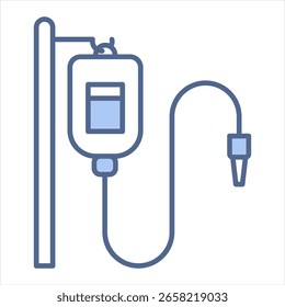 Infusion Blaues Symbol, Vektorgrafik