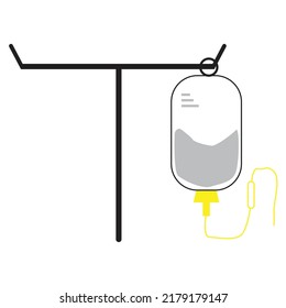 icono del vector del goteo de botella para el hospital y la salina clínica