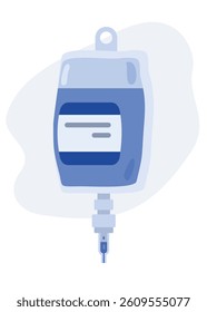 Infusion bottle. Simple flat illustration.