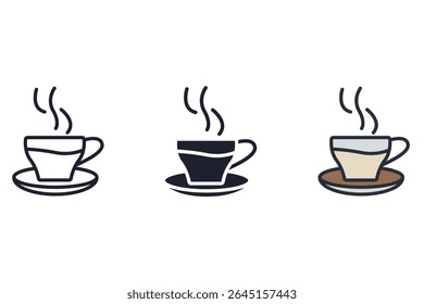 infusion herbal icons isolated on White Background. Flat style design