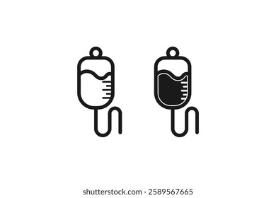 infusion icon line and flat design