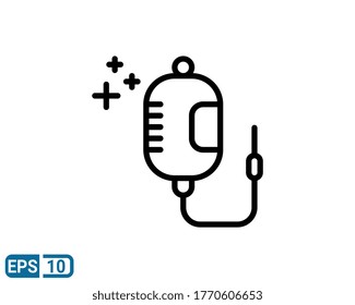 icono de infusión en línea. ilustración vectorial para diseño gráfico, sitio web, interfaz de usuario aislada en fondo blanco. EPS 10