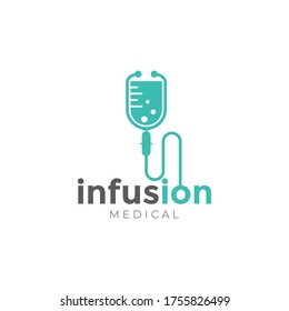 infusion logo, creative stethoscope , infusion vector