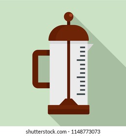 Infusion pot icon. Flat illustration of infusion pot vector icon for web design