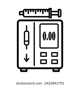 Infusion pump icon free vector  design illustration