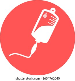 Infusion in red circle Icon. 