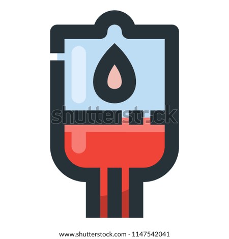 Infusion Vector Filled Line Icon 32x32 Pixel Perfect. Editable 2 Pixel Stroke Weight. Colorful Medical Health Icon for Website Mobile App Presentation