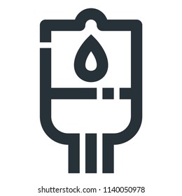 Infusion Vector Line Icon 32x32 Pixel Perfect. Editable 2 Pixel Stroke Weight. Medical Health Icon for Website Mobile App Presentation