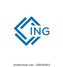 ING letter logo design on white background. ING creative circle letter logo concept. ING letter design.
