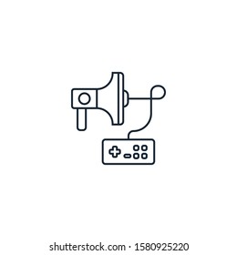 In-game Advertising creative icon. From Social Media Marketing icons collection. Isolated In-game Advertising sign on white background