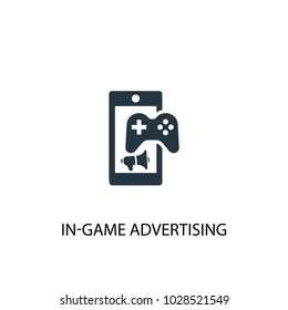 In-game Advertising icon. Simple element illustration. In-game Advertising symbol design from Social Media Marketing collection. Can be used in web and mobile.