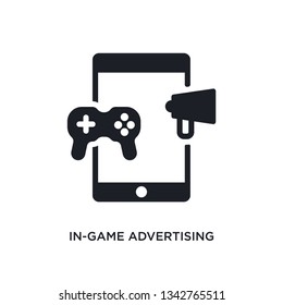 in-game advertising isolated icon. simple element illustration from general-1 concept icons. in-game advertising editable logo sign symbol design on white background. can be use for web and mobile
