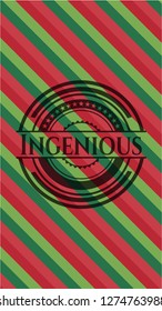 Ingenious christmas emblem background.
