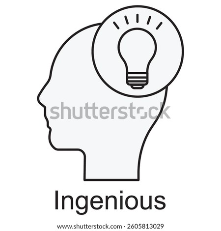  Ingenious Icon, The Power of Ingenious Thinking, Unlocking Your Ingenious Potential, vector