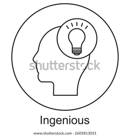  Ingenious Icon, The Power of Ingenious Thinking, Unlocking Your Ingenious Potential, vector