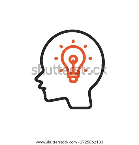 ingenious icons outline and Flat Style,transparent background