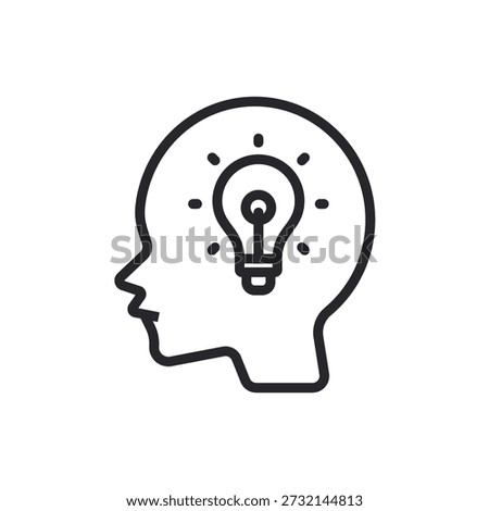 ingenious icons outline and Flat Style,transparent background