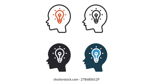 ingenious outline and Flat Style,transparent background
