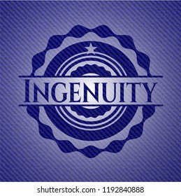 Ingenuity badge with jean texture