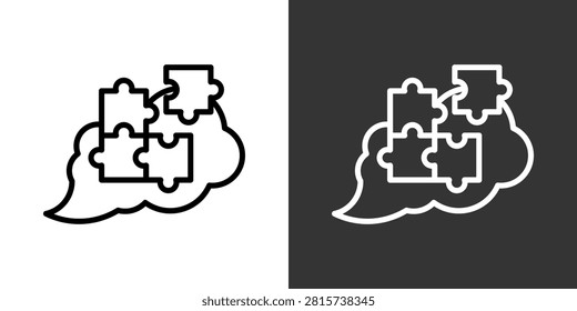 Ingenuity Black And White Multiple Style Icon Set Collection Pack Vector Illustration