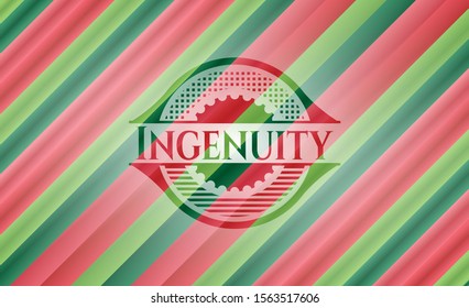 Ingenuity christmas style emblem. Vector Illustration. Detailed.