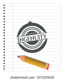 Ingenuity drawn with pencil strokes. Vector Illustration. Detailed.