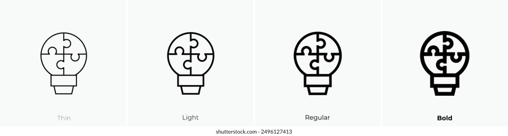 ingenuity icon. Thin, Light Regular And Bold style design isolated on white background