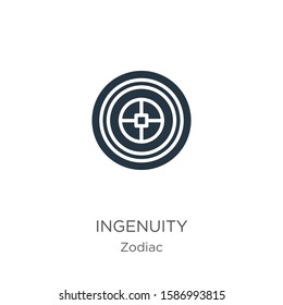 Ingenuity icon vector. Trendy flat ingenuity icon from zodiac collection isolated on white background. Vector illustration can be used for web and mobile graphic design, logo, eps10