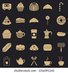Ingestion icons set. Simple set of 25 ingestion vector icons for web for any design