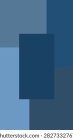 Inggris: Vector illustration - Modern vertical color-blocked background with layered blue rectangular shapes, designed for phone wallpapers, posters, and layouts.